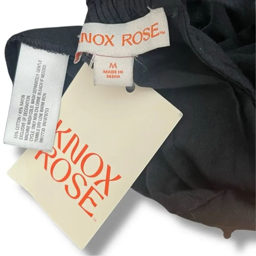 Knox Rose embroidered summer halter top NEW